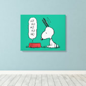 pinda's | Snoopy Ho Ho Eetgerecht Canvas Afdruk (Insitu (Houten vloer))