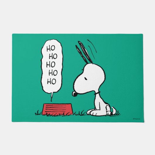 pinda's | Snoopy Ho Ho Eetgerecht Deurmat (Voorkant)