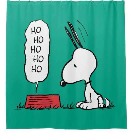 pinda's | Snoopy Ho Ho Eetgerecht Douchegordijn (Voorkant)