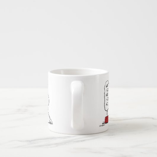 pinda's | Snoopy Ho Ho Eetgerecht Espresso Kop (Achterkant)