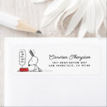 pinda's | Snoopy Ho Ho Eetgerecht Etiket<br><div class="desc">Snoopy is een schattige beagle uit de Peanuts strip van Charles Schulz. Tijdens de kerst verkleedt hij zich vaak als de Kerstman,  en brengt hij vreugde en gelach voor iedereen.</div>