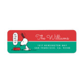 pinda's | Snoopy Ho Ho Eetgerecht Etiket (Voorkant)
