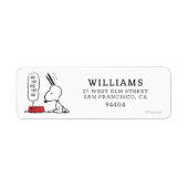 pinda's | Snoopy Ho Ho Eetgerecht Etiket (Voorkant)