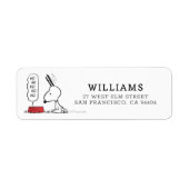 pinda's | Snoopy Ho Ho Eetgerecht Etiket (Voorkant)
