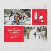 pinda's | Snoopy Ho Ho Eetgerecht Feestdagenkaart (Voorkant)