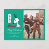 pinda's | Snoopy Ho Ho Eetgerecht Feestdagenkaart (Voorkant)