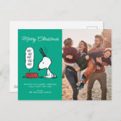 pinda's | Snoopy Ho Ho Eetgerecht Feestdagenkaart (Voorkant / Achterkant)