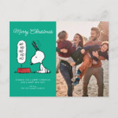 pinda's | Snoopy Ho Ho Eetgerecht Feestdagenkaart (Voorkant)