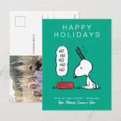 pinda's | Snoopy Ho Ho Eetgerecht Feestdagenkaart (Voorkant / Achterkant)