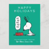 pinda's | Snoopy Ho Ho Eetgerecht Feestdagenkaart (Voorkant)