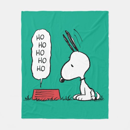 pinda's | Snoopy Ho Ho Eetgerecht Fleece Deken (Voorkant)