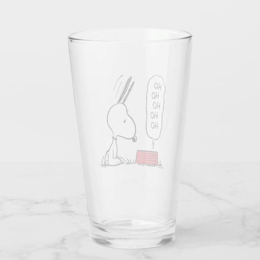 pinda's | Snoopy Ho Ho Eetgerecht Glas (Achterkant)