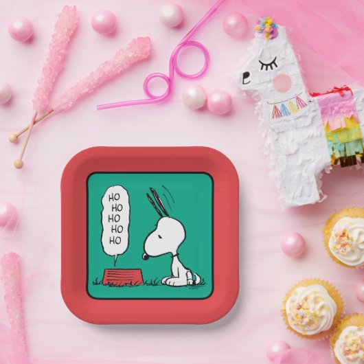 pinda's | Snoopy Ho Ho Eetgerecht Papieren Bordje (Feest)