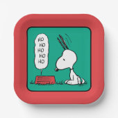 pinda's | Snoopy Ho Ho Eetgerecht Papieren Bordje (Voorkant)