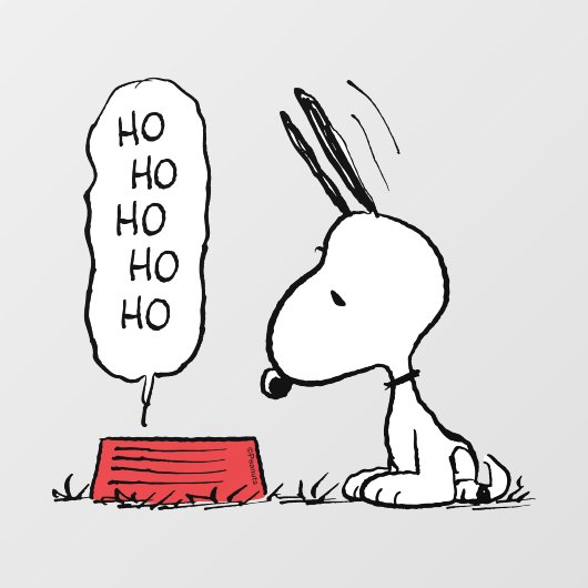 pinda's | Snoopy Ho Ho Eetgerecht Raamsticker (Vel)