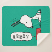 pinda's | Snoopy Ho Ho Eetgerecht Sherpa Deken (Voorkant (horizontaal))