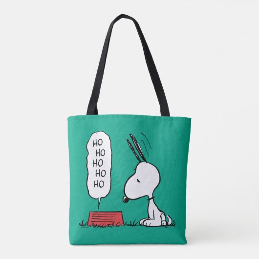 pinda's | Snoopy Ho Ho Eetgerecht Tote Bag (Achterkant)