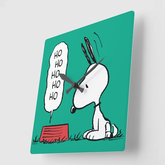 pinda's | Snoopy Ho Ho Eetgerecht Vierkante Klok (Hoek)