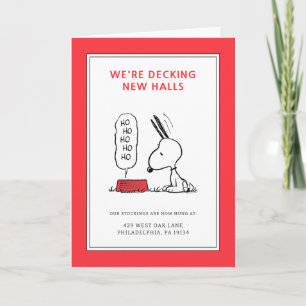 Pinda's   Snoopy Ho Ho Ho Voerbak Feestdagen Kaart