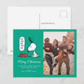 Pinda's | Snoopy Ho Ho Ho Voerbak Feestdagenkaart (Voorkant / Achterkant)