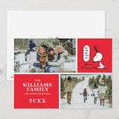 Pinda's | Snoopy Ho Ho Ho Voerbakje Feestdagenkaart (Voorkant / Achterkant)