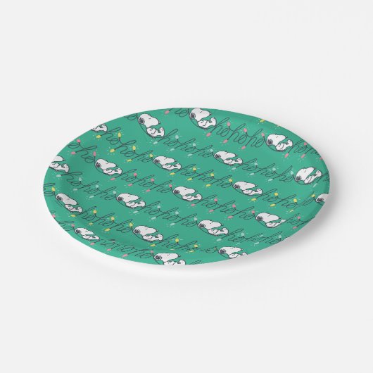 pinda's | Snoopy Ho Ho Kerstmis Papieren Bordje (Gekanteld)