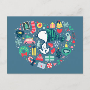 pinda's   Snoopy Holiday Geluk Hart Briefkaart