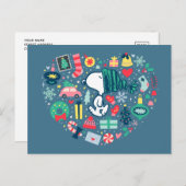 pinda's | Snoopy Holiday Geluk Hart Briefkaart (Voorkant / Achterkant)