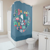 pinda's | Snoopy Holiday Geluk Hart Douchegordijn (In situ)