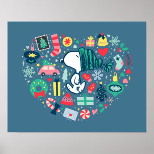 pinda's   Snoopy Holiday Geluk Hart Poster