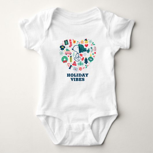 pinda's | Snoopy Holiday Geluk Hart Romper (Voorkant)