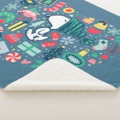 pinda's | Snoopy Holiday Geluk Hart Sherpa Deken (3/4)