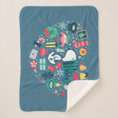 pinda's | Snoopy Holiday Geluk Hart Sherpa Deken (Voorkant)