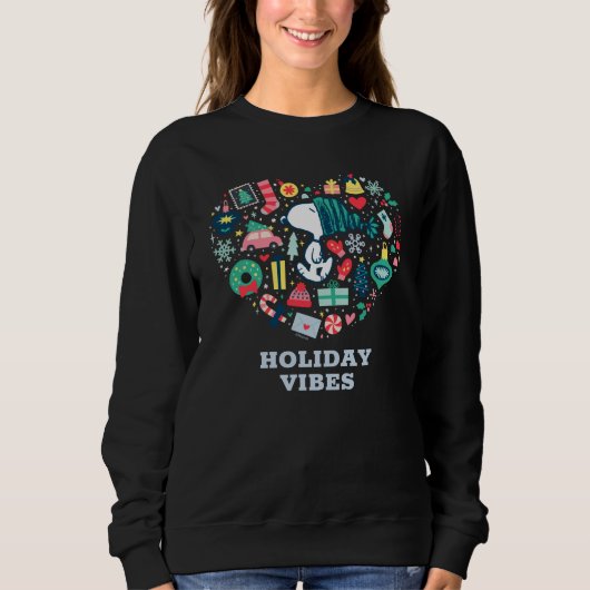 pinda's | Snoopy Holiday Geluk Hart Trui (Voorkant)