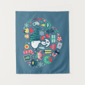 pinda's | Snoopy Holiday Geluk Hart Wandkleed (Voorkant)