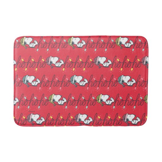 pinda's | Snoopy Holiday Ho Ho Holiday Patroon Badmat (Voorkant)