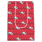 pinda's | Snoopy Holiday Ho Ho Holiday Patroon Medium Cadeauzakje (Achterkant)