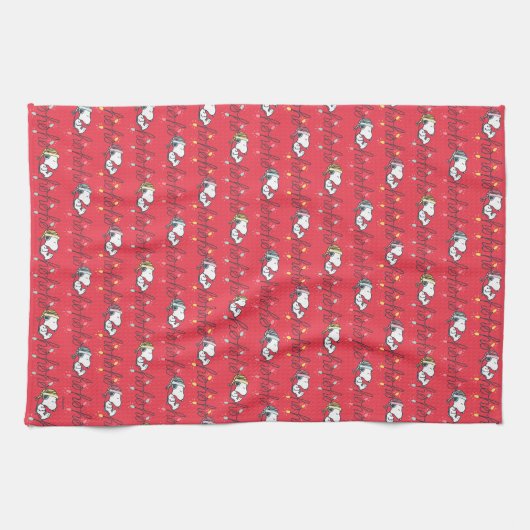 pinda's | Snoopy Holiday Ho Ho Holiday Patroon Theedoek (Horizontaal)