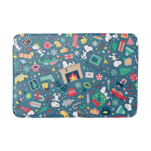 pinda's | Snoopy Holiday Pattern Bath Mat (Voorkant)