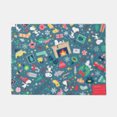 pinda's | Snoopy Holiday Pattern Deurmat (Voorkant)