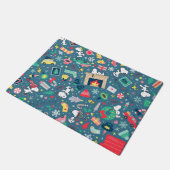 pinda's | Snoopy Holiday Pattern Deurmat (Schuin)