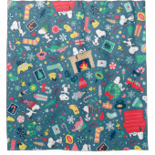 pinda's | Snoopy Holiday Pattern Douchegordijn (Voorkant)