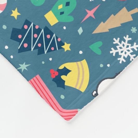 pinda's | Snoopy Holiday Pattern Fleece Deken (Hoek)