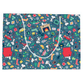 pinda's | Snoopy Holiday Pattern Groot Cadeauzakje (Achterkant)