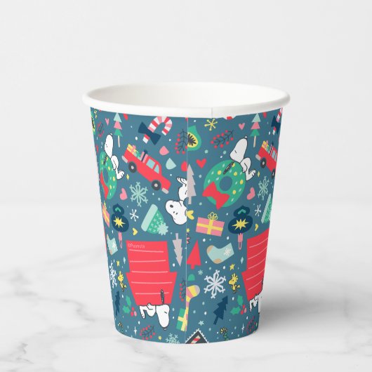 pinda's | Snoopy Holiday Pattern Papieren Bekers (Rechts)