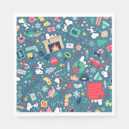 pinda's | Snoopy Holiday Pattern Servet (Voorkant)