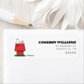 Pinda's Snoopy Hondenhok Verjaardag Etiket (Insitu)