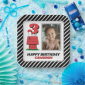 Pinda's Snoopy Hondenhok Verjaardag Papieren Bordje (Feest)