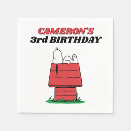 Pinda's Snoopy Hondenhok Verjaardag Servet