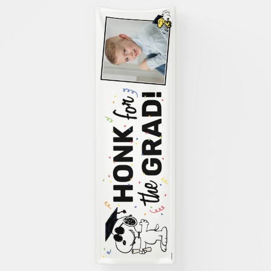 pinda's - Snoopy | Honk voor het Afstudeerder - Fo Spandoek (Verticaal)